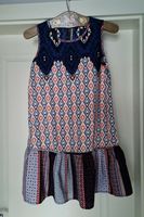 Kleid Gr. 164 BLAU Muster monteau girl Sachsen-Anhalt - Osternienburger Land Vorschau