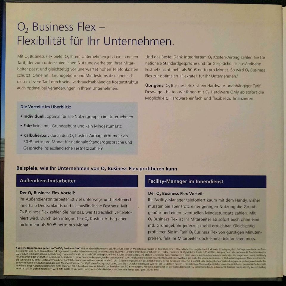 o2 Business Notizbuch - Neu, Seltenheit in Kehl