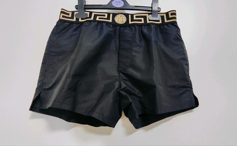 Versace Badeshorts Bade Schorts mit Greca-Bordüre Gr M 4 Schwarz in Kamp-Lintfort