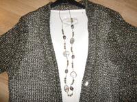 Strickjacke grün Gr. 46 + Top creme Gr. XL + Kette 3er Set TOP Nordrhein-Westfalen - Recke Vorschau
