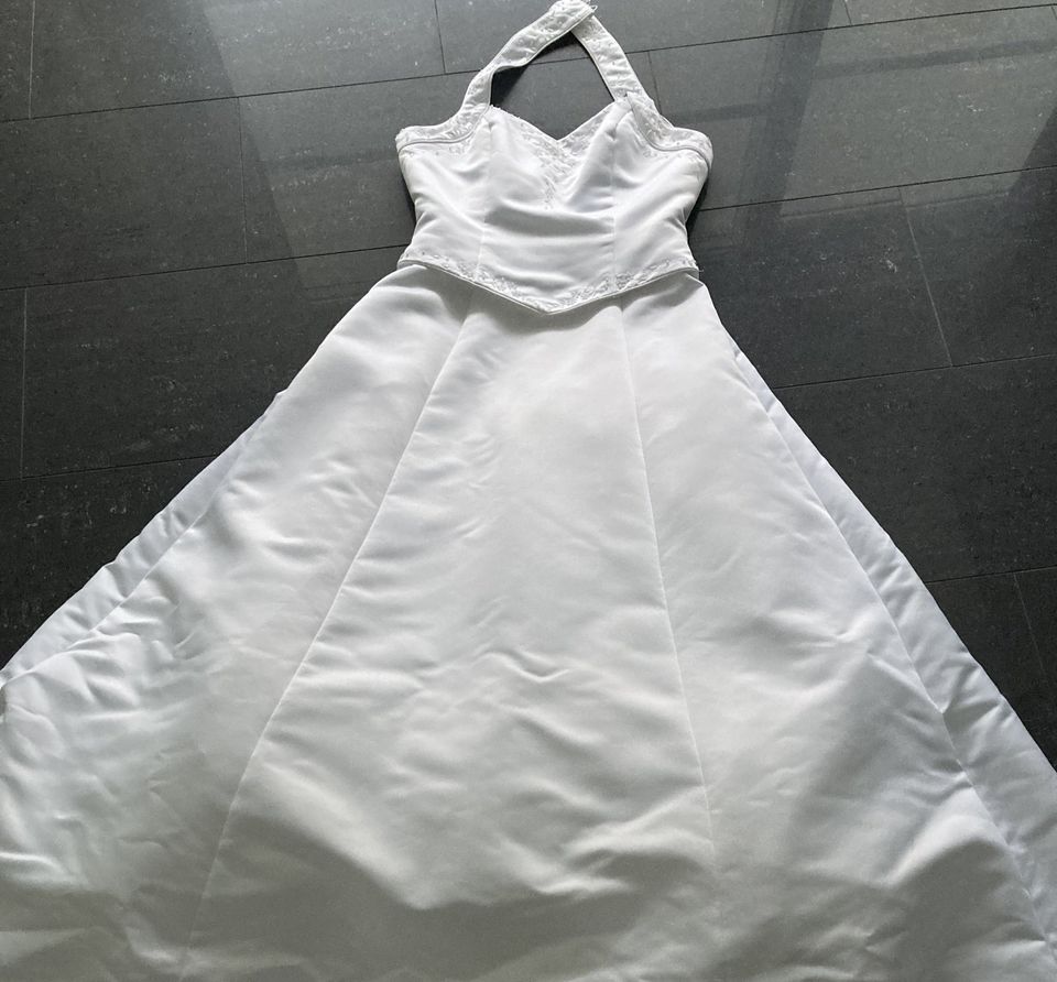 Neckholder Brautkleid, weiss, Größe 42 in Langenfeld