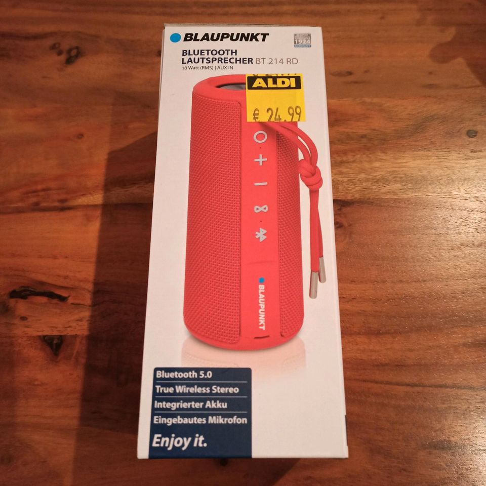 Blaupunkt Bluetooth Lautsprecher BT 214 RD NEU in Weyhausen