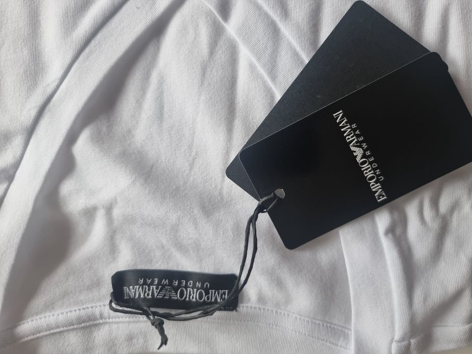 Emporio Armani Herren T Shirt , 110810CC729, Weiß, Größe L in Duisburg