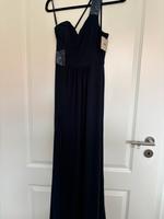 ASOS Abendkleid Pailletten Schulterfrei dunkelblau 34 NEU Nordrhein-Westfalen - Lage Vorschau
