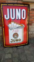 Juno Josetti Emaille Schild alt Zigaretten Werbung rar groß Retro Roßleben-Wiehe - Roßleben Vorschau