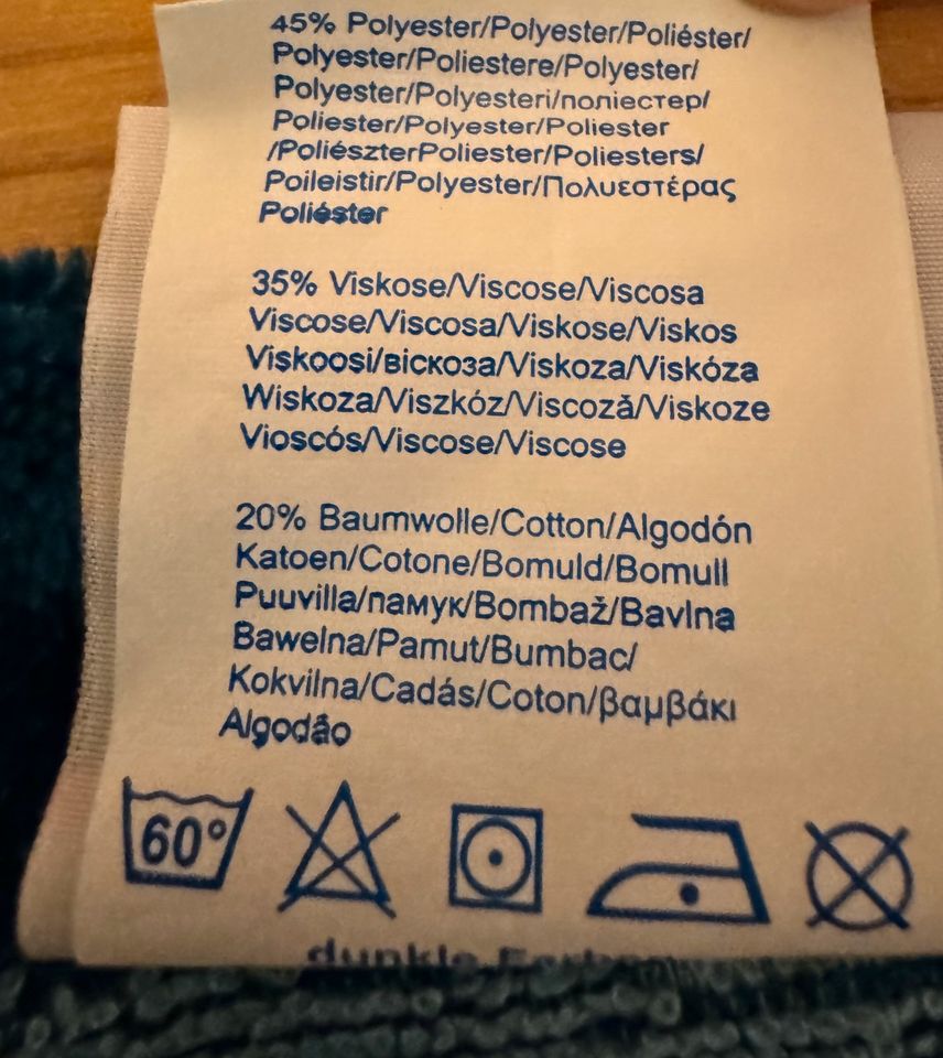 Erwin Müller Handtuch Bad Poncho Sauna Unisex, petrol, wie Neu in Erbach