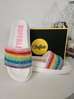BUFFALO Pantolette Gr. 39 Roma Glitter Rainbow Baden-Württemberg - Obersontheim Vorschau