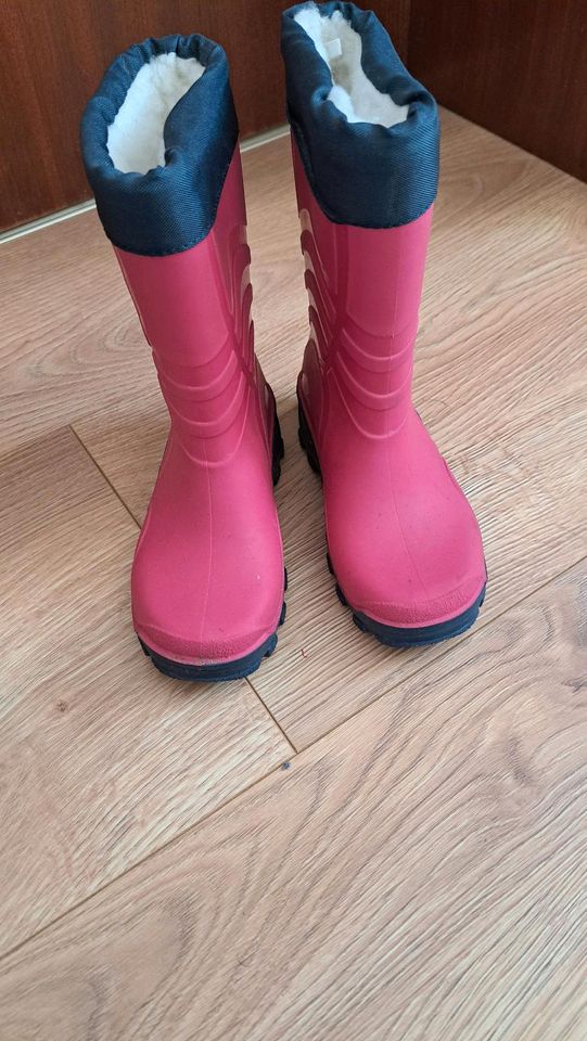 Gefütterte Gummistiefel Gr. 25 pink in Frankfurt am Main