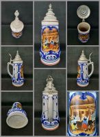 Antiker Jugendstil Masskrug mit Motiv Marzi & Remy 6035 Bayern - Puchheim Vorschau