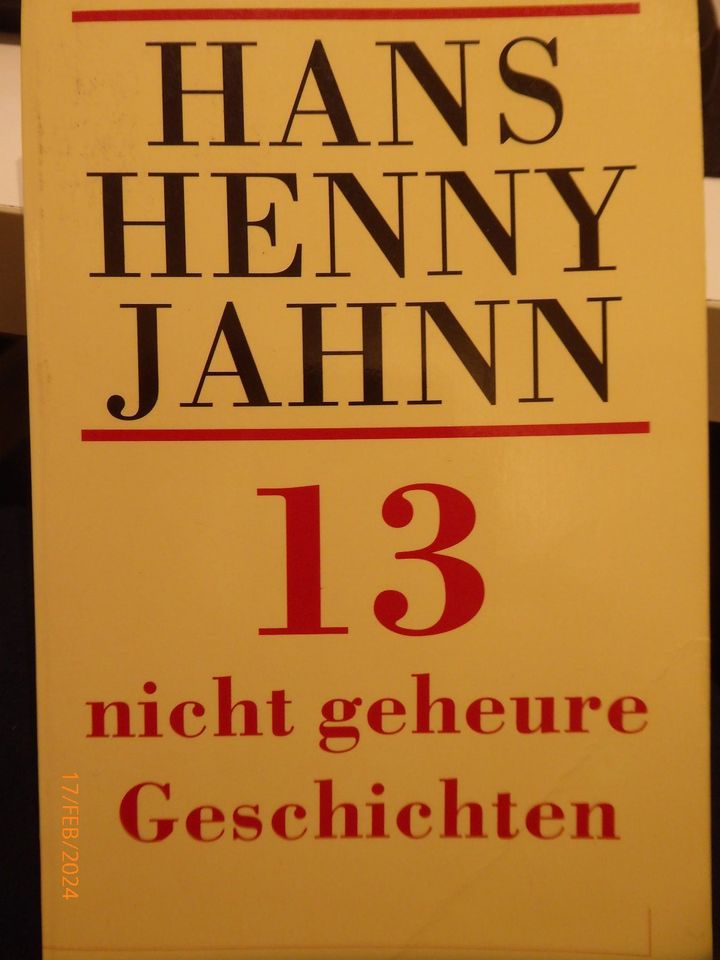 Hans Henny Jahnn, 13 nicht geheure Geschichten in Schönfels Gem Lichtentanne