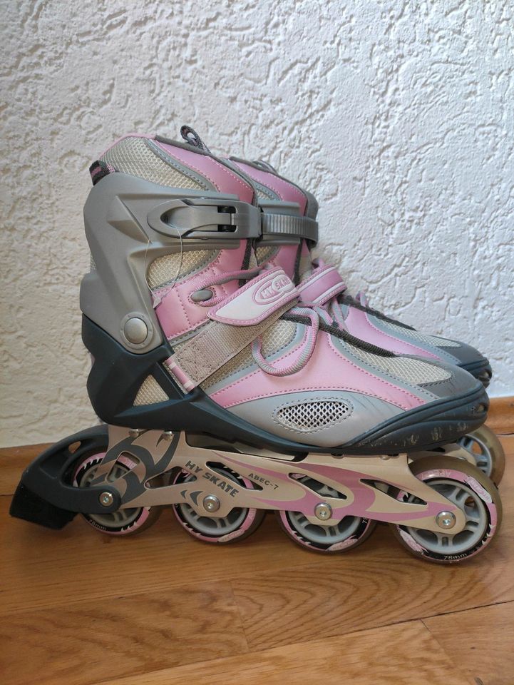 Inline Skates / Inliner Größe 41 pink-grau von Hy Skatea in Friedrichsthal