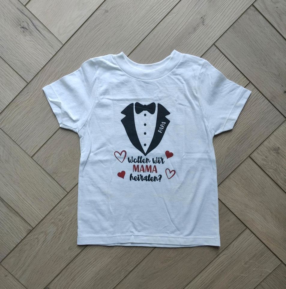 Heiratsantrag Baby T-Shirt Gr. 92 Wollen wir Mama heiraten? in Wuppertal