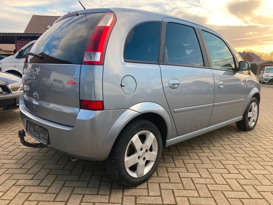 Opel Meriva 1.6i, 101 PS, 9.2004, TÜV neu, AHK, Alu, Klima in Gieboldehausen