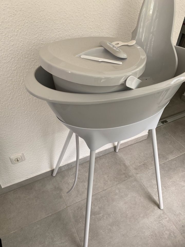 Babybadewanne Luma® Babycare Bade- und Pflegeset Light Grey in Tiefenort