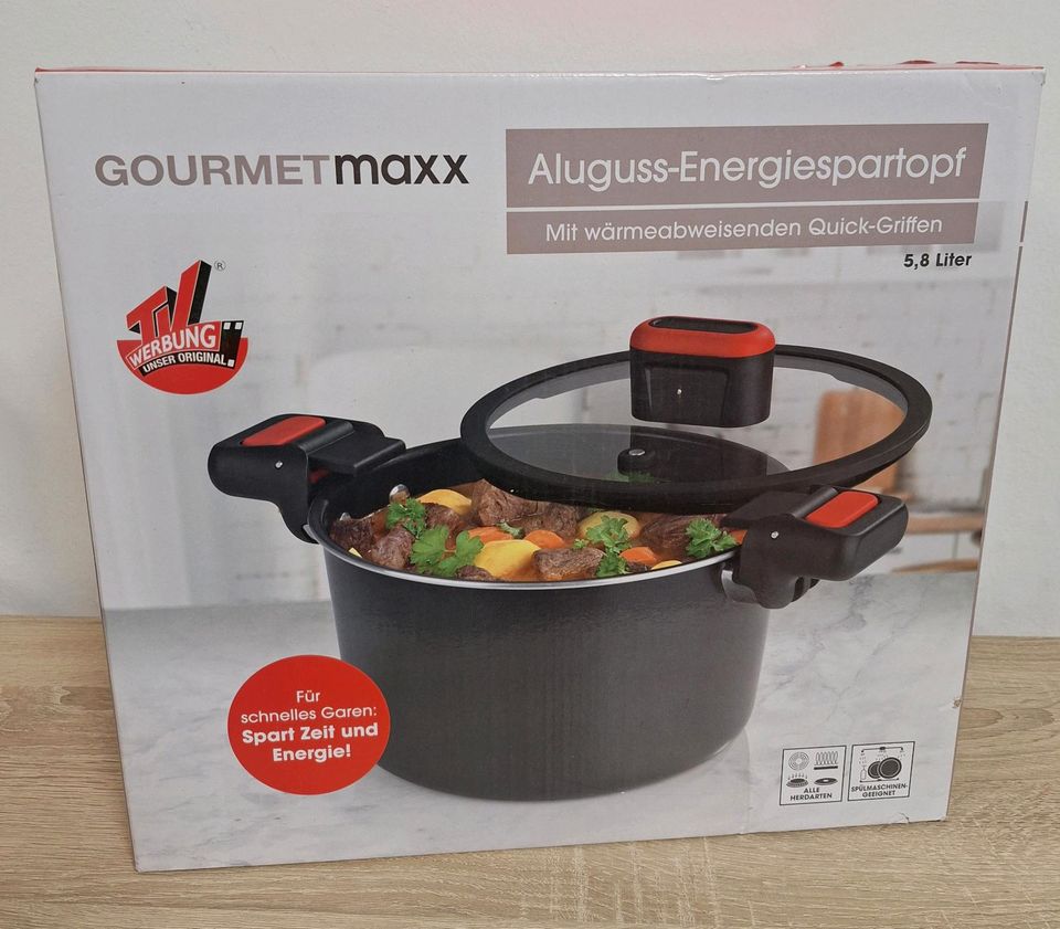 Gourmetmaxx Aluguss - Energiespartopf mit wärmeabweisenden Quick in Domsühl