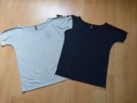 2tlg Set T-Shirt Shirt Top Bluse Schlitz am Ärmel Dunkelblau Hell Baden-Württemberg - Villingen-Schwenningen Vorschau