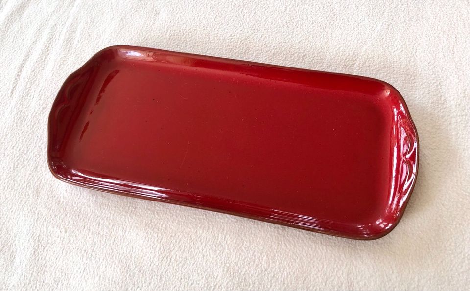 Fleisch-/Wurst-/Käse- Fischplatten, 3er-Set Porzellan in Rot in Reiser Gem Gars