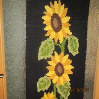 DDR, Wandteppich, Ostalgie 1960 Jahre, Sonnenblumen, geknüpft Staßfurt - Staßfurt-Üllnitz Vorschau