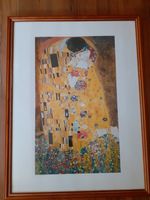 Kunstdruck Gustav Klimt,, DER KUSS ,, Holzrahmen braun/gold Bayern - Untermeitingen Vorschau