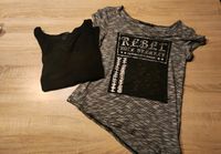 Damen T Shirt schwarz spitze Größe S L blind Date H&M Rebel grau Niedersachsen - Visselhövede Vorschau