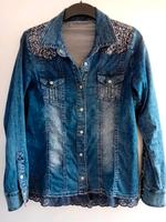 Tredy Jeanshemd gr 38 Druckknöpfe, Spitzensaum Hessen - Lorsch Vorschau