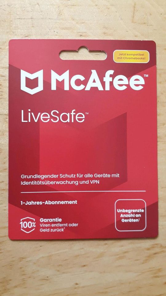 NEU Mc Afee Life Safe Internet Security 1 Jahr Code in Buchloe