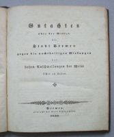 Bremen Weser Hochwasser - Sehr altes Gutachten aus dem Jahre 1836 Bremen-Mitte - Ostertor Vorschau