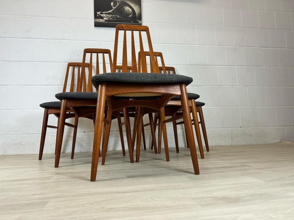 6 Vintage Teak KOEFOED EVA Stühle dining chairs 60er danish in Delmenhorst