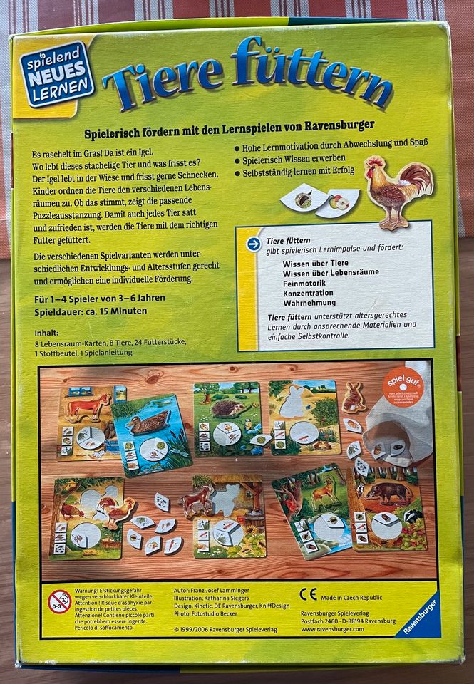 Ravensburger / spielend NEUES lernen / 250356 Tiere füttern in Geseke