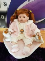 Porzellan Puppe Mädchen lange rote Haare mit Decke 54cm Hessen - Eichenzell Vorschau