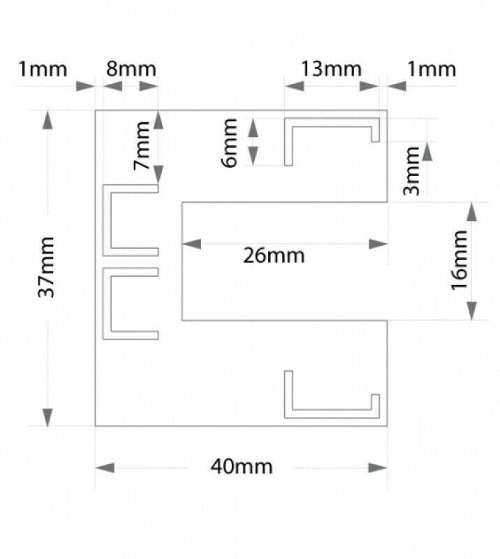 Diwaro | Einlauftrichter 930 für Kunststoffführungsschiene | weiß | 40 x 37 mm Grundmaße | Einlauf für Rolllade, Rolladenpanzer, Rollo, Behang aus Kunstoff, PVC oder Aluminium in Moers