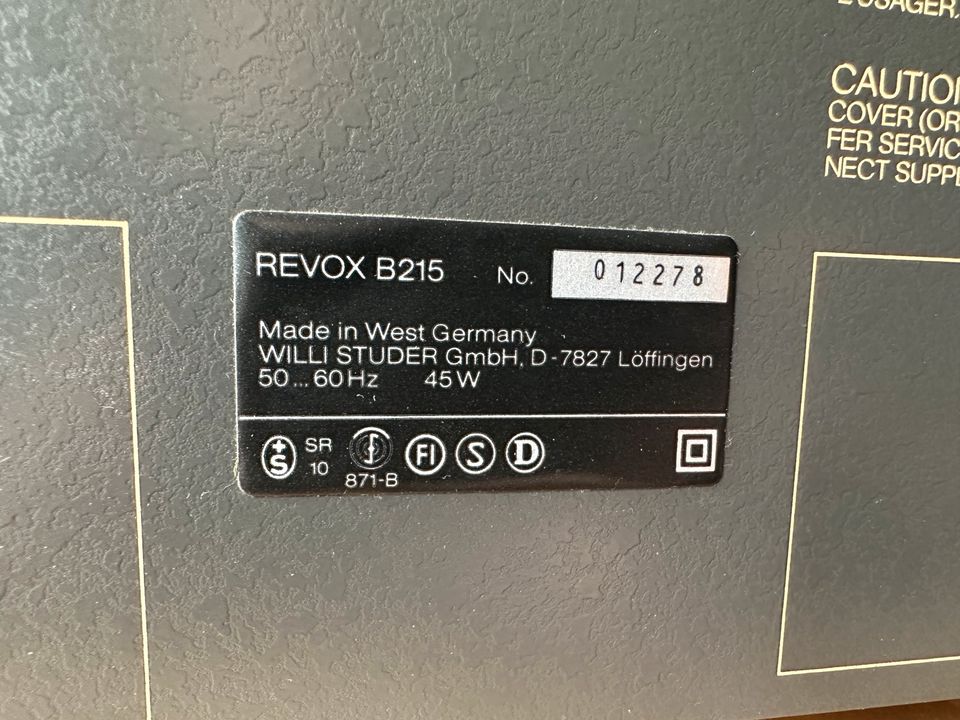 Revox B215 Tape Deck in Schönaich