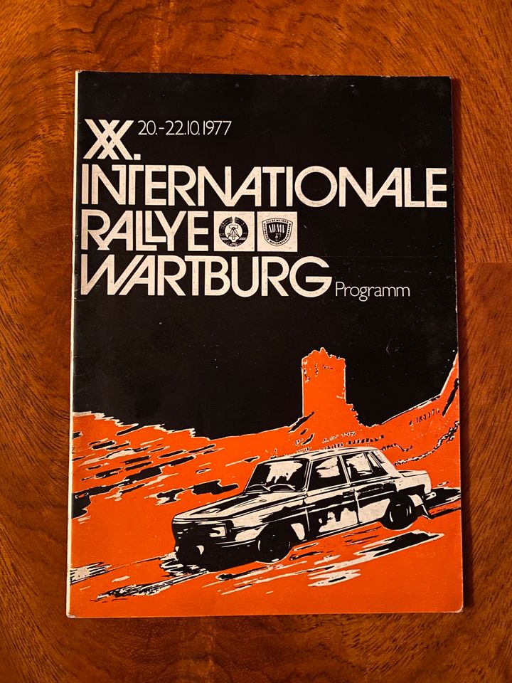 1977 Wartburg Rallye XX IWR Programm Prospekt DDR ADMV in Friedrichshafen