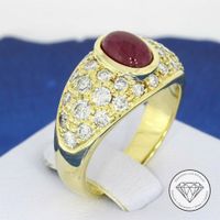 M 161657 Wert 4.200,- Rubin Brillant Ring 750 Gelb Gold 18KT XXYY Duisburg - Hamborn Vorschau