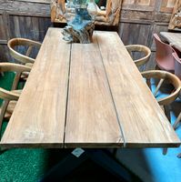 220 cm Gartentisch Teakholz mit X Gestell Set Alu NEU Teak Holz Massiv Gartenmöbel Garten Möbel Echtholz Tisch Outdoor Table Tuin Braun Aluminium Recheckig Nordrhein-Westfalen - Wermelskirchen Vorschau