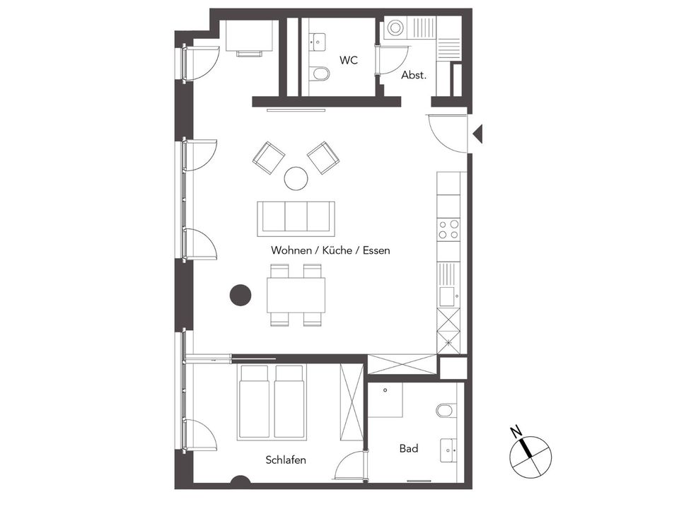 Attraktives 2-Zi-Loftapartment mit Westausrichtung #16 in Konstanz