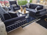 XL Chesterfield Schlafsofa 3-3-1 Schwarz Silber +Auswahl Garnitur Nordrhein-Westfalen - Gelsenkirchen Vorschau