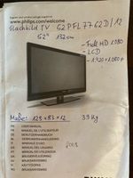Philips Flachbild LCD Full HD TV 52PFL 52" 132cm Bayern - Bad Aibling Vorschau