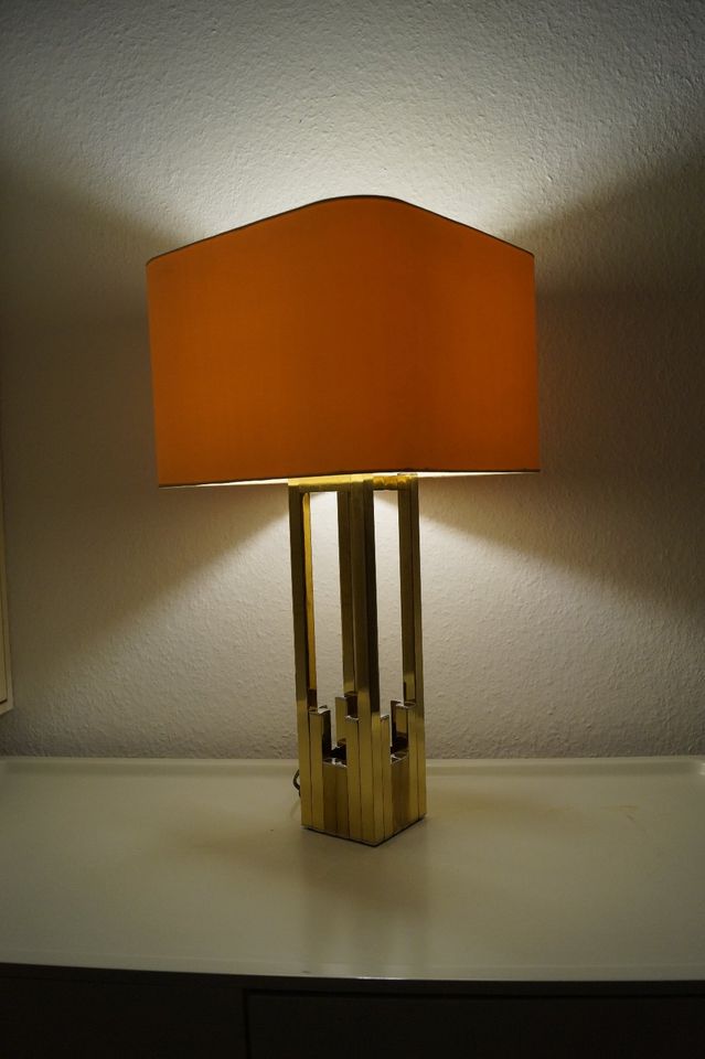 Lumica "Willy Rizzo" Designer Hollywood Tischlampe 70er Gold in Bevergern