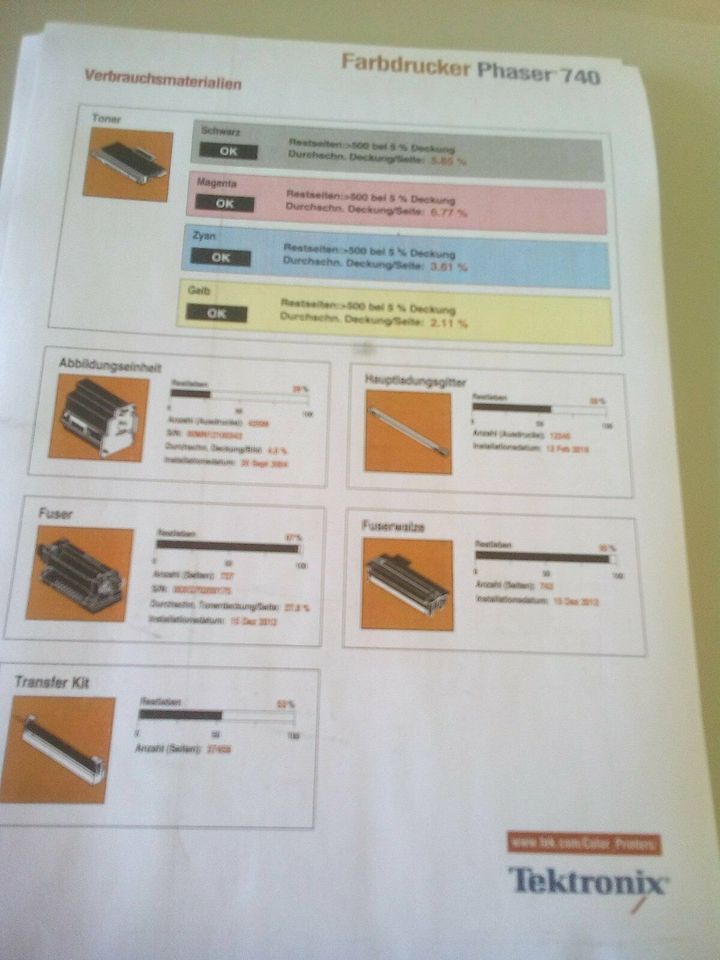 Farbdrucker XEROX Tektronix Phaser 740 in Höhbeck