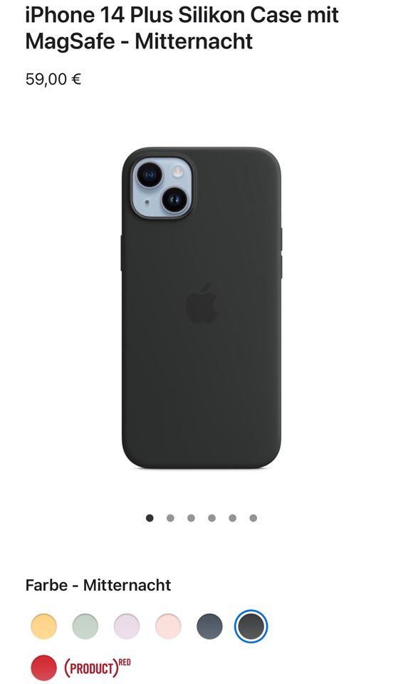 Apple iPhone 14 Plus + Case Hülle Cover Silikon MagSafe Schwarz in Berlin