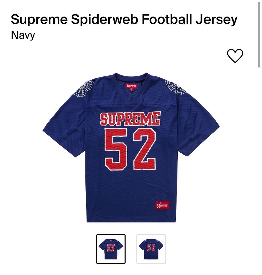 Supreme Spiderweb Football Jersey Navy (Large) in Berlin