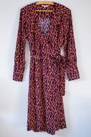 FIFTH HOUSE Wickelkleid Gr. 40 Viskose Schwarz Pink gelb Midi Leo Frankfurt am Main - Nordend Vorschau