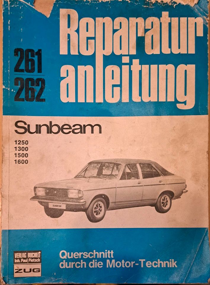 Sunbeam Reparaturanleitung 261/262 für 1250 1300 1500 1600 in Elsoff (Westerwald)