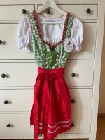 grün-rotes Dirndl MIT Bluse von Ludwig & Therese Wiesn Volksfest Bayern - Woerth an der Donau Vorschau