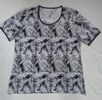 Damen T-Shirt schwarz/weiß gemustert mit Strass-Steinen Gr. 44 Bayern - Tapfheim Vorschau