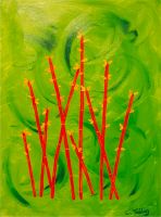 Bild „Bambus“ Öl auf Leinwand 60 x 80 cm Hessen - Dietzenbach Vorschau