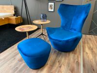 Sessel | Ohrensessel + Hocker | Blau | Ausstellungsstück - 50% Nordrhein-Westfalen - Bünde Vorschau