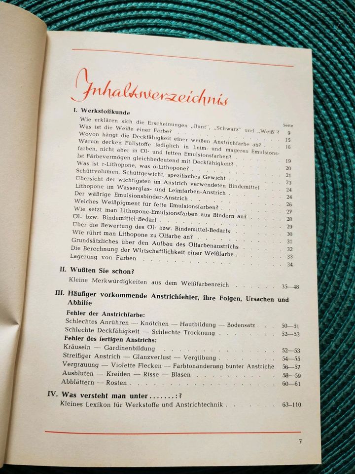 Buch Heft 500 anstrichfragen rund um lithopone weißfarbenwegweise in Magdeburg