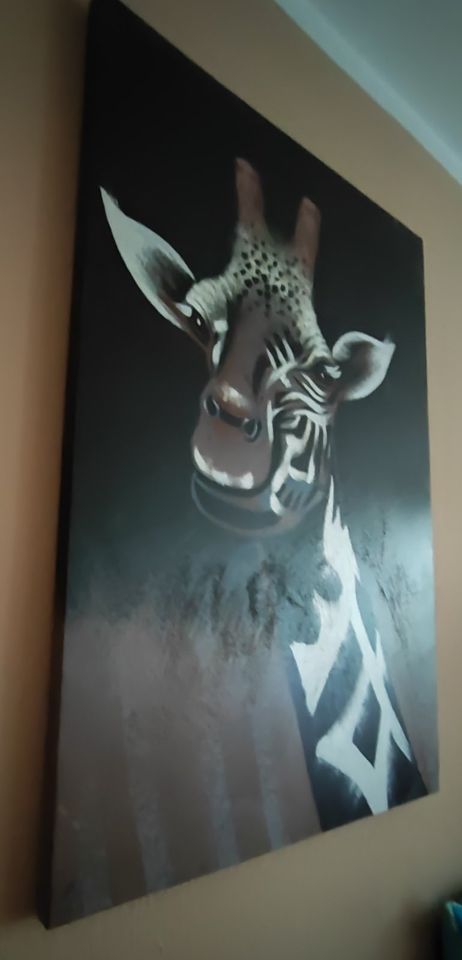 Bilder Bild auf Leinwand Giraffe 100x70cm in Traunstein